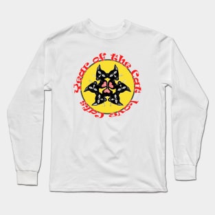 Cute Kittens Cat Lovers Black Cats Mandala Long Sleeve T-Shirt